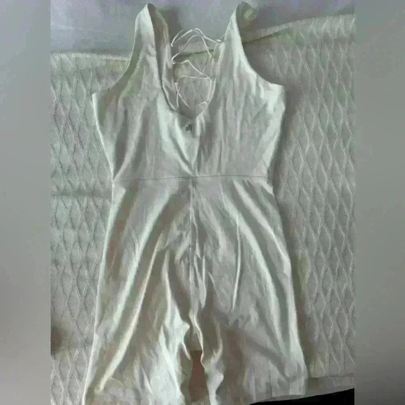 WeWoreWhat Lace Up Romper - Picture 3 of 4